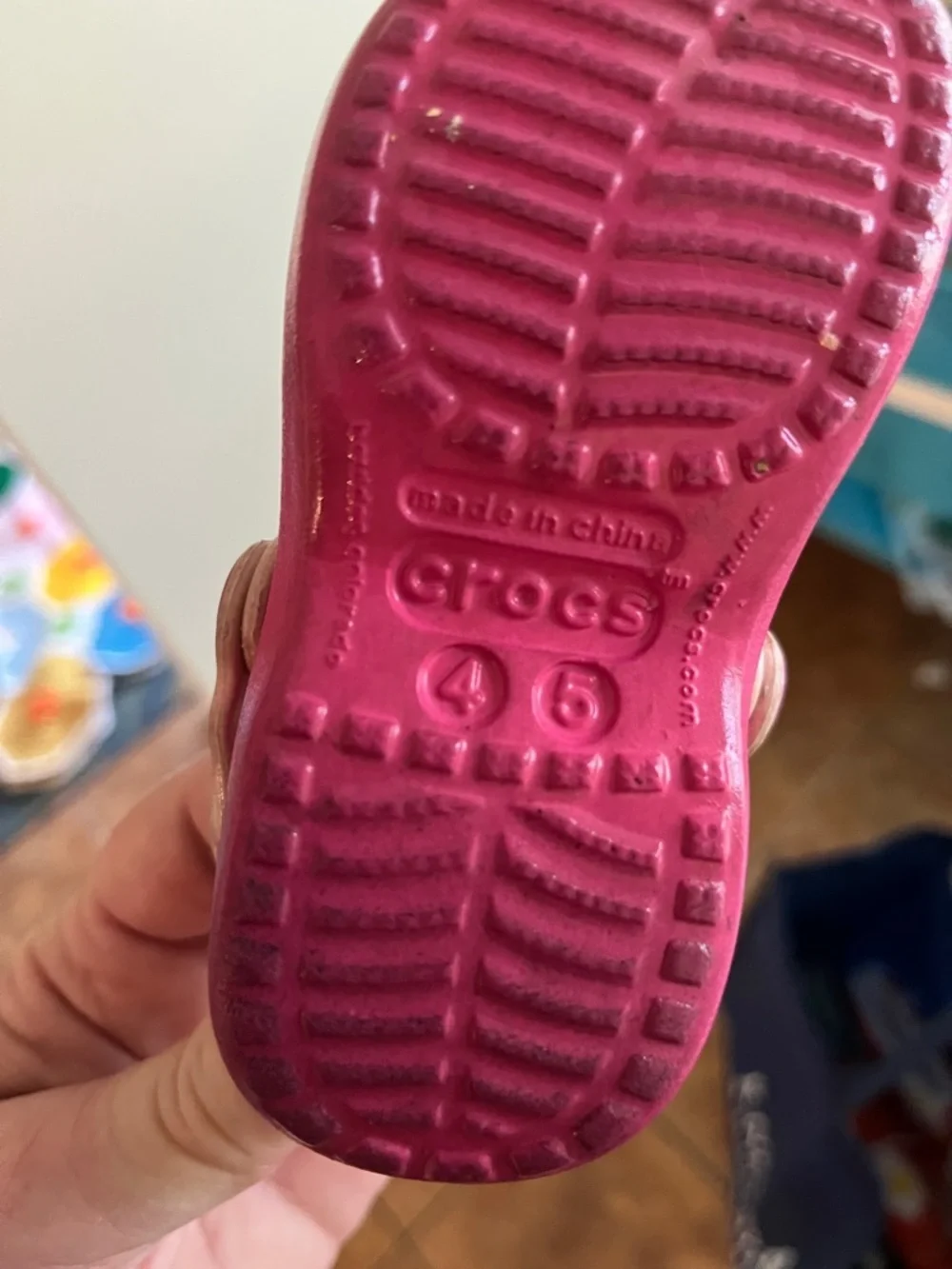 Crocs Mary Jane Style Clog with Pink Strap Disney
